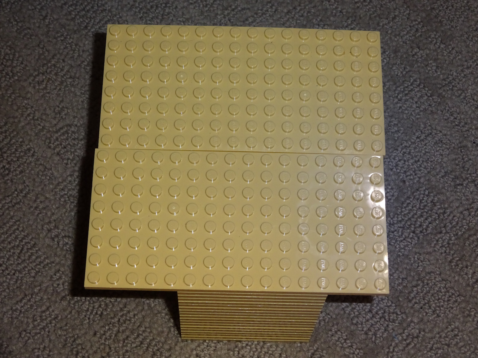 HUGE Lego Base Plate Lot of 20 tan sand 8x16 8 dot x 16 dot baseplates 16x8