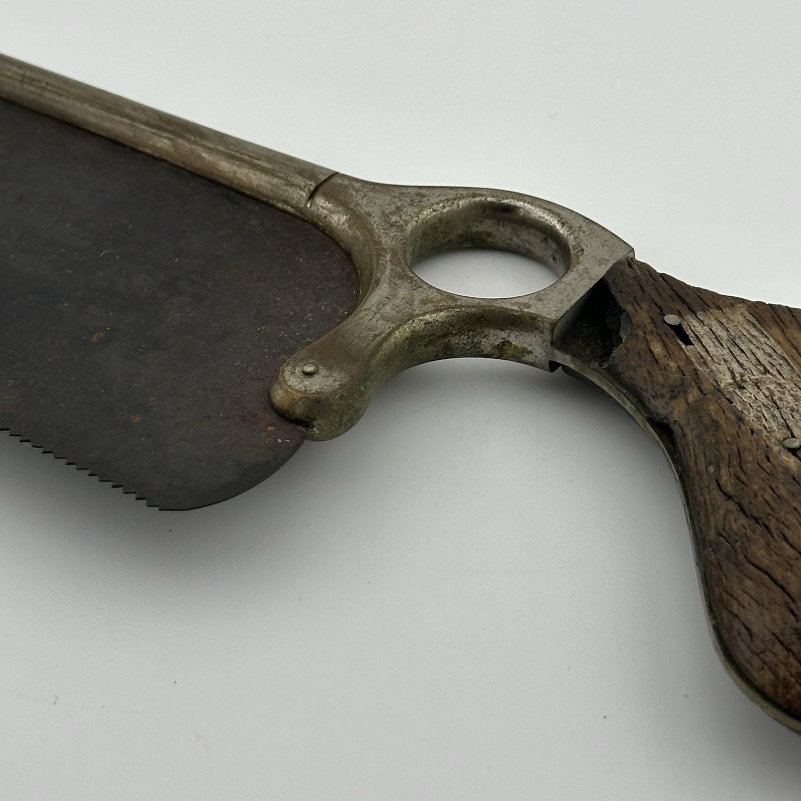 Antique 1800s US Civil War Era Leslie & Co Surgeon Amputation Bone Saw Doctor