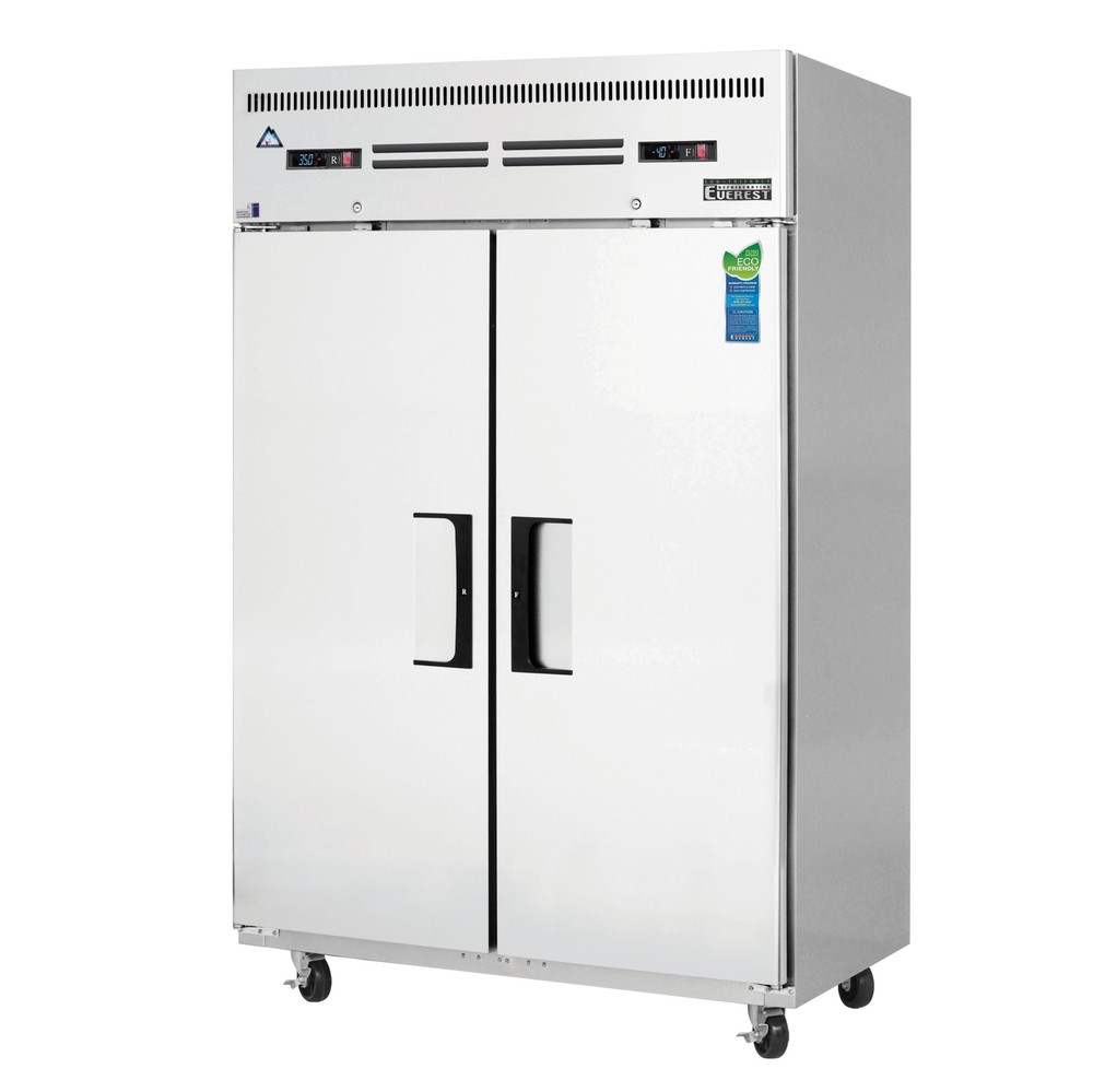 Everest ESRF2A 49" Two Solid Door Reach-In Refrigerator Freezer, Top Mount