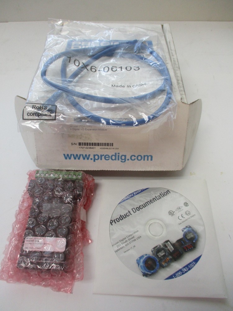 PRECISION DIGITAL MODEL: PDA1044, 4 DIGITAL I/O EXPANSION MODULE W/CD & CABLE