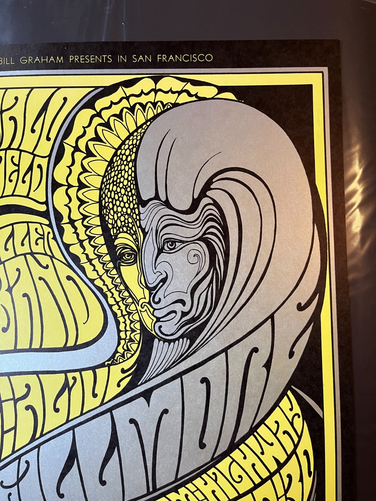 1967 BG-61 Buffalo Springfield Concert Poster Bill Graham Wes Wilson