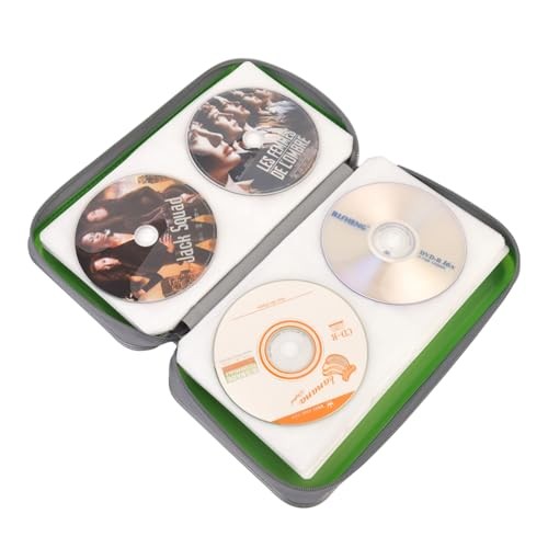 CD Case Hard Plastic CD Holder Protective DVD Disc Storage 96 Capacity Green