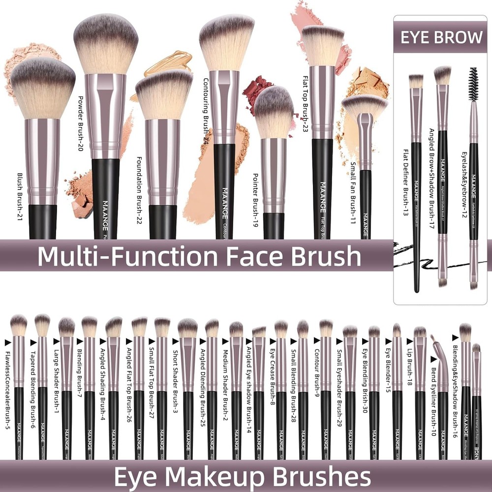 Makeup Brushes 51 Pcs Makeup Kit, Multi-functional Makeup Tool Set with Makeup