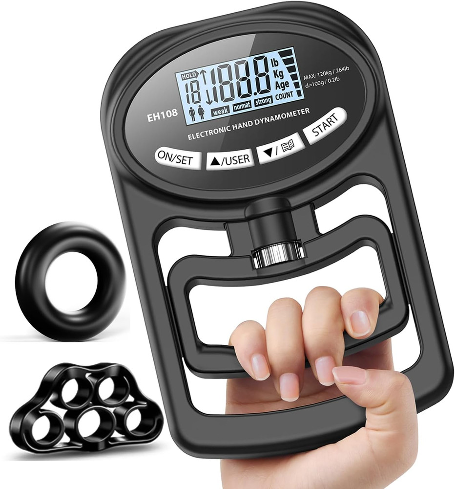 Hand Grip Strength Trainer - Electronic Hand Dynamometer Forearm Grip Strengthe