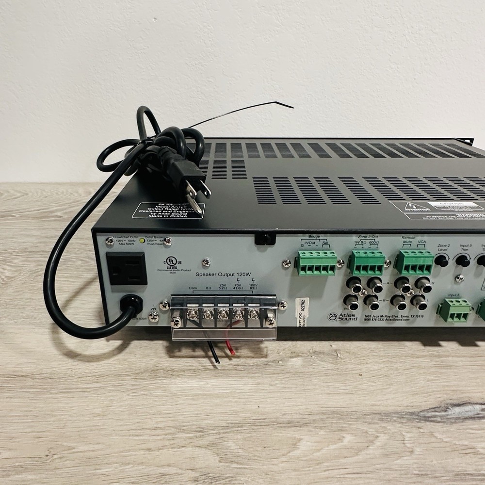 Atlas Sound AA120 120W 6 Input Amplifier-Its missing two knobs