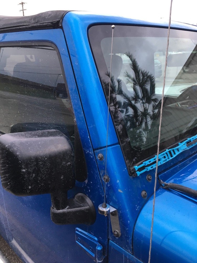 NMO Antenna MOUNT BRACKET ~ 2007-2017 Jeep JK Wrangler ~ Passenger windshield