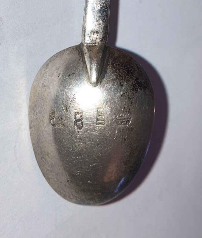 Antique Continental 13 Stork Figural silver Spoon