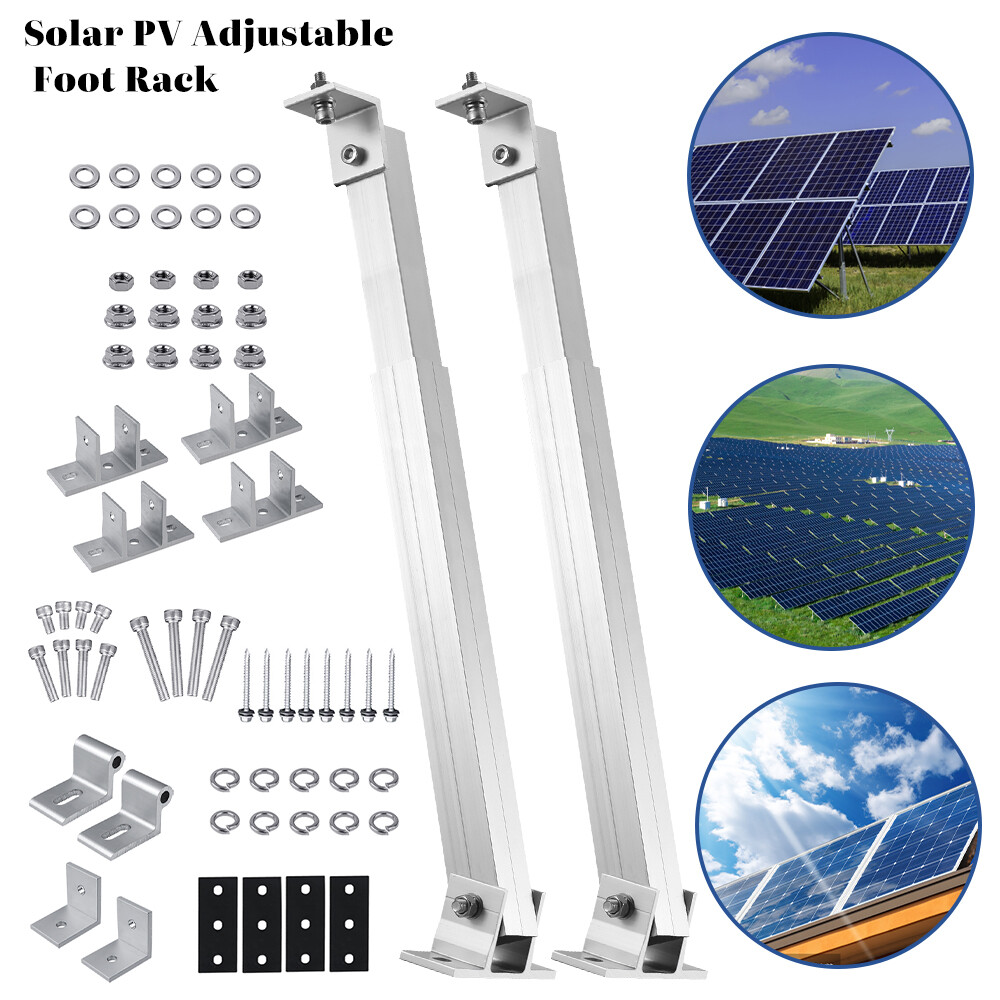 Adjustable Solar Panel Tilt Mount Brackets Wall Roof Boat Mounting Kit System