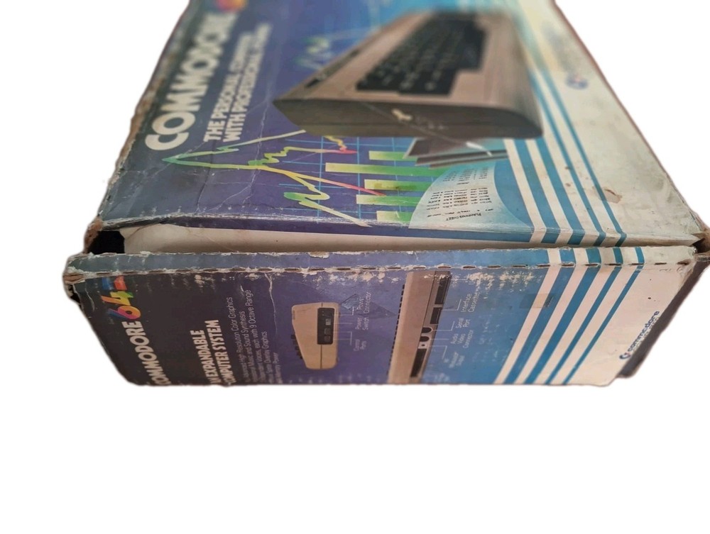 Vintage Commodore 64 Personal Computer in Original Box - C64- Tested Powers On