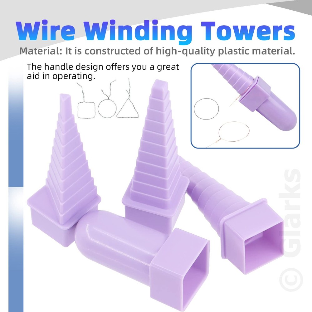 8Pcs Wire Looping Tool Set Including Wire Looping Mandrel, 6 in 1 Bail Making...