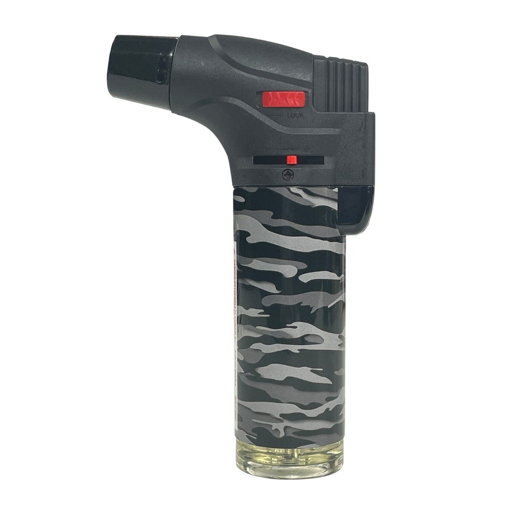 4 Pack 4" Jet Flame Torch Laser Wrap Lighter Refillable Lockable Windproof CAMO