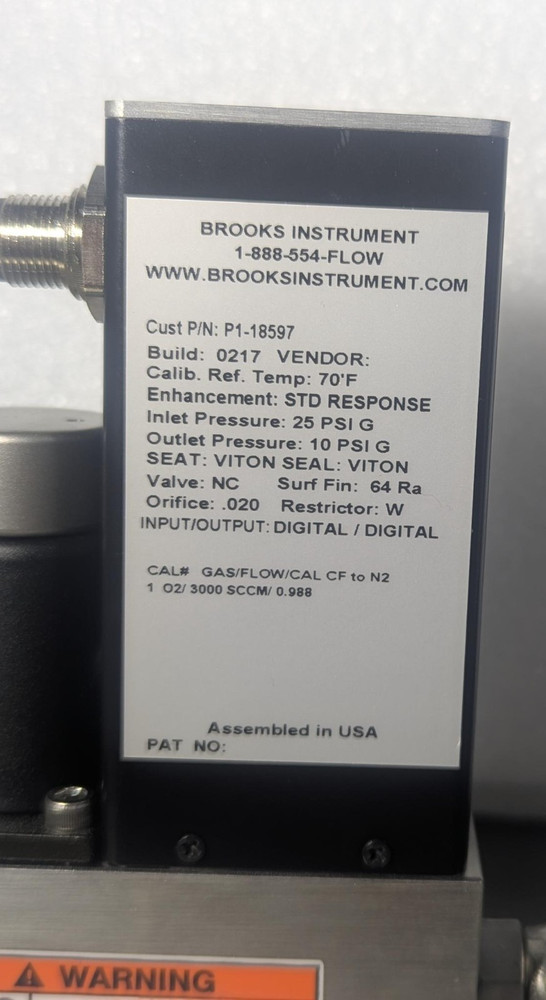 Brooks Instrument SLA5850D1BAB1A2A1 Mass Flow Controller