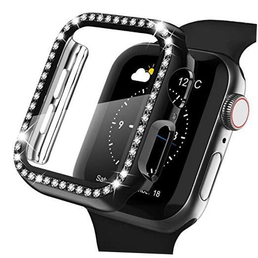 Compatible for Apple Watch Case with Screen Protector for Apple 44mm Black