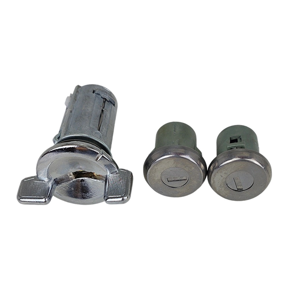 Chrome Ignition Key Switch Cylinder & Door Lock Pair Set W/ Keys For GM 701398