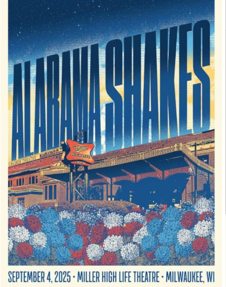 2025 Alabama Shakes Poster – Zoca – AP Edition – Milwaukee WI – 18x24 (S/N)