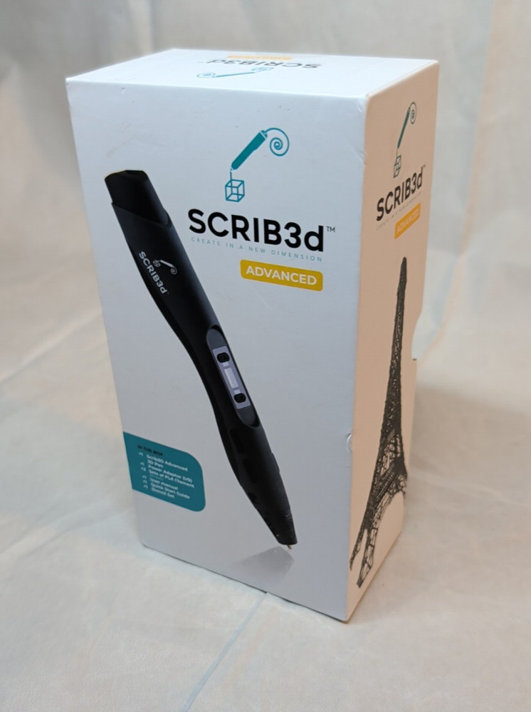 SCRIB3D Advanced 3D Printing Pen w/ PLA Filament Tested Working