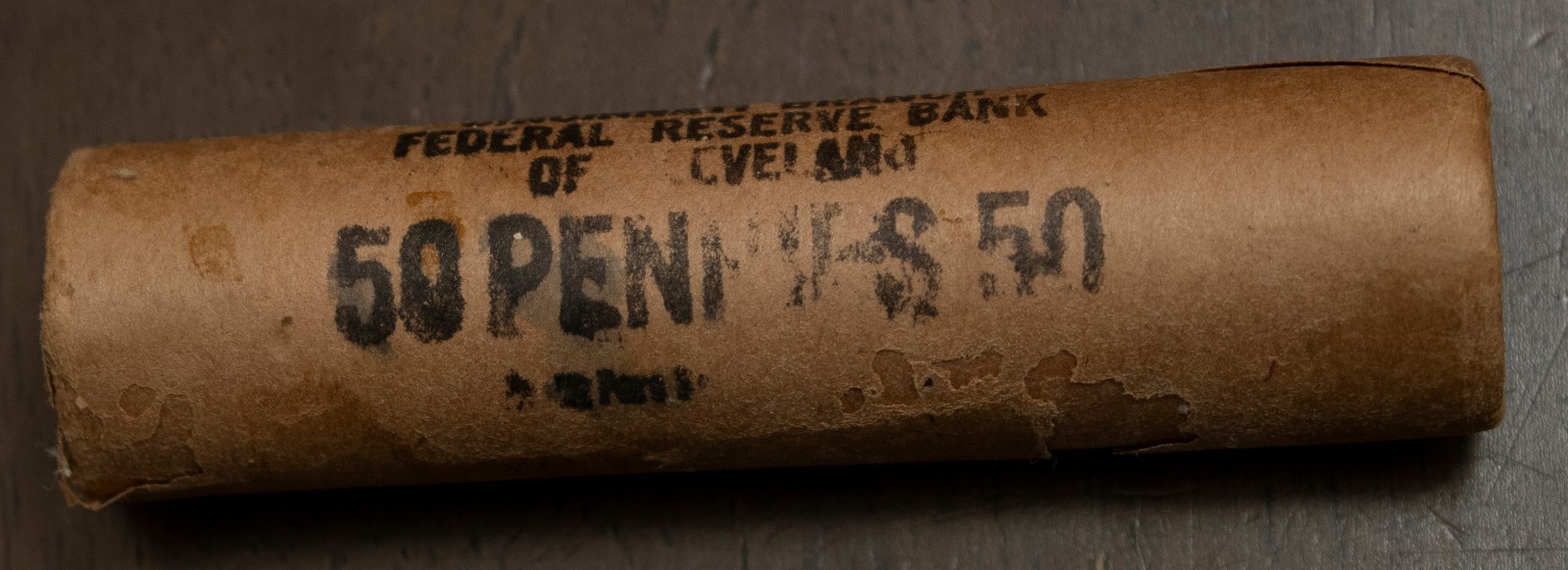 1964 OBW Lincoln Memorial BU Roll Damaged Wrapper One End Coin Ugly.....Lot 4947