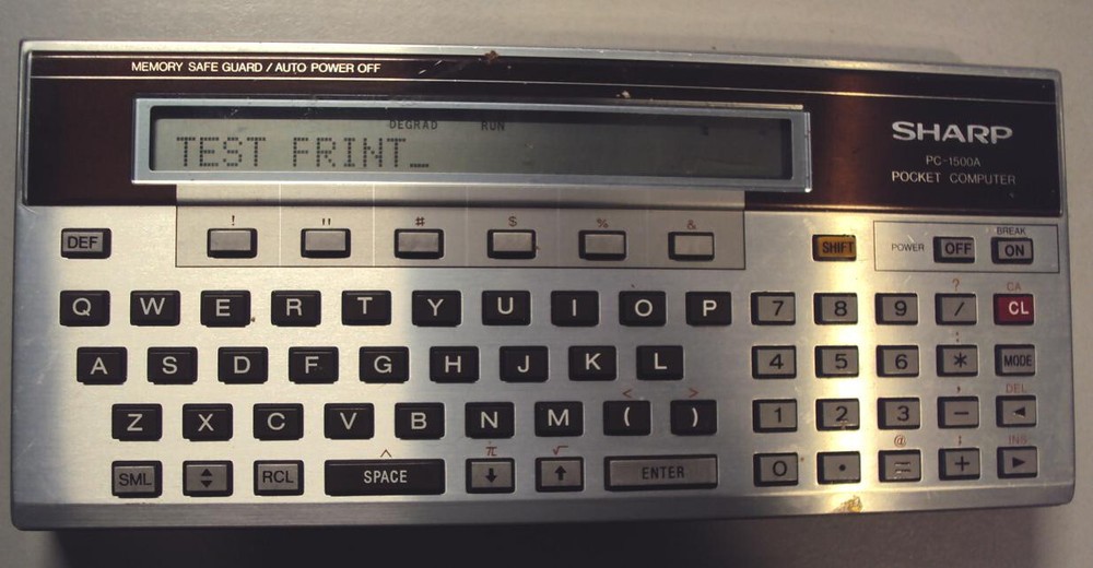 Sharp Portable Microcomputer and Printer, The PC-1500A powers up OK, very Clean!