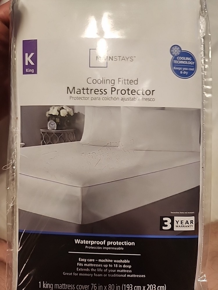 MainStays Cooling Fitted King Mattress Protector