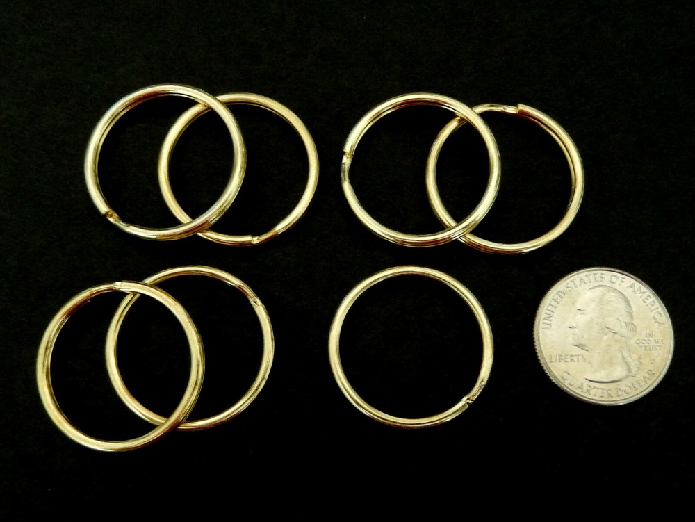 Split Rings 28 MM / Gold Tone /Mixed Lots