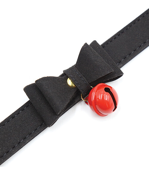 Plesur Cat Bell Bow Tie Collar Black