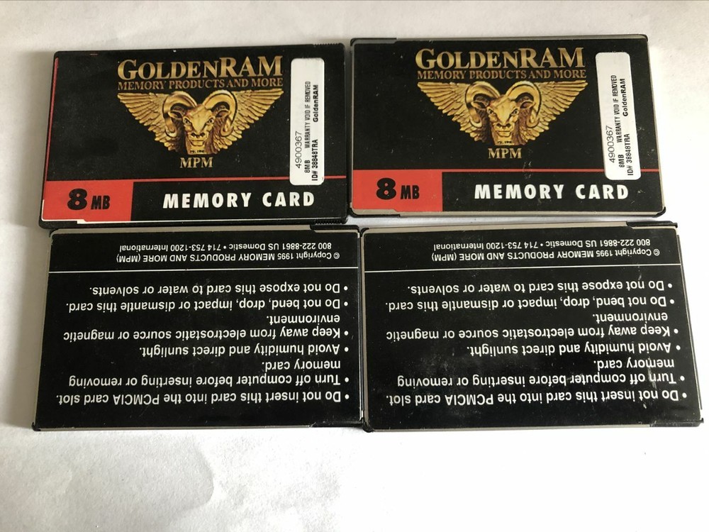 4PCS GoldenRAM memory card 8mb