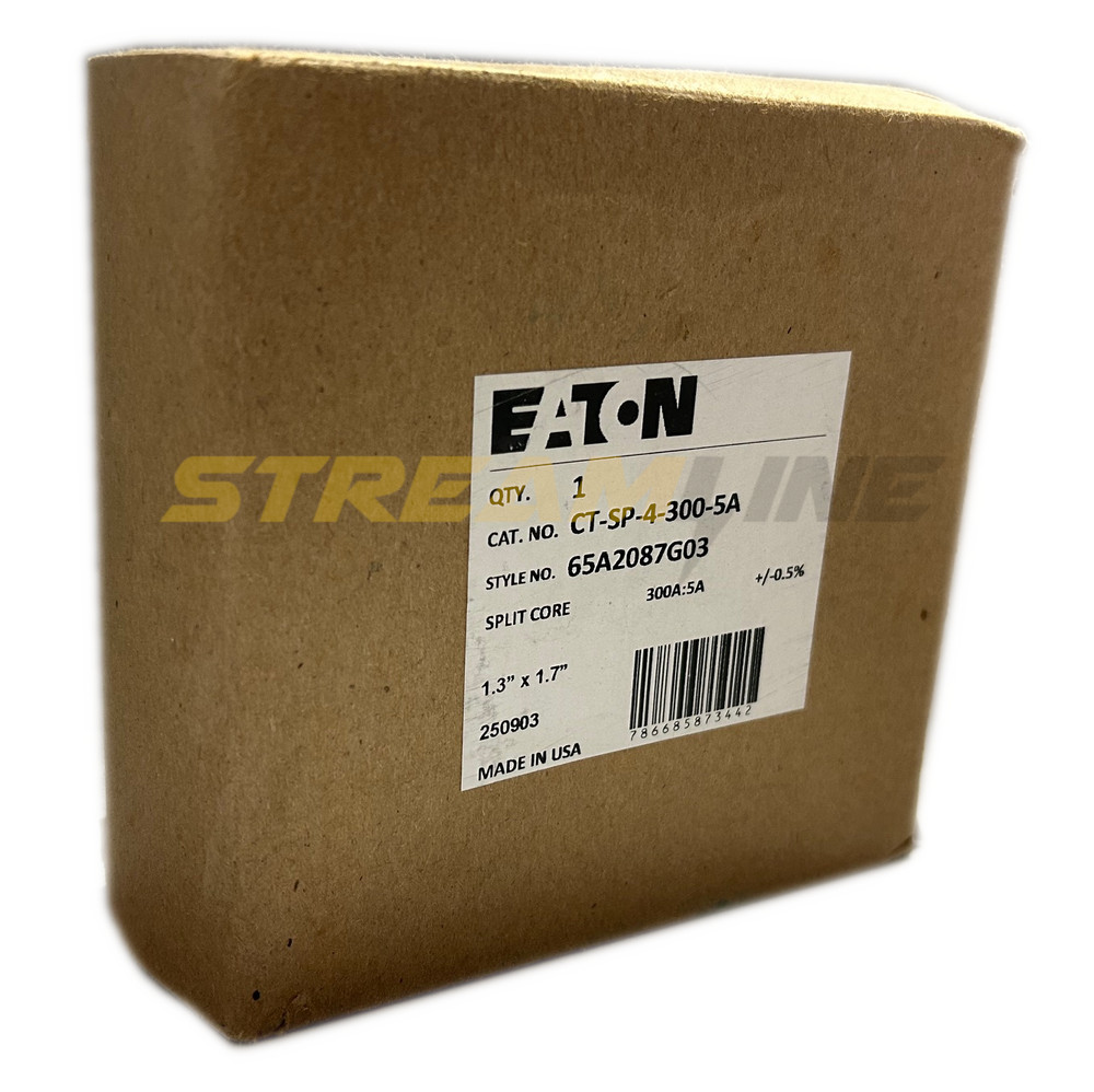 Eaton CT-SP-4-300-5A Split Core Current Sensor, 2-Wire, 600V, 0.50% Accuracy, 5A