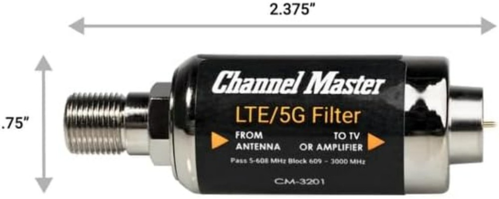 LTE/5G Filter: Enhance Digital HDTV Signal & Block Interference - Compact Design