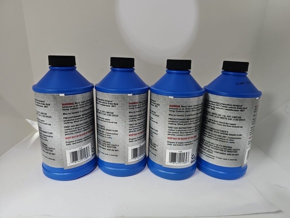 Super Tech DOT 3 Brake Fluid, 12 oz (4 Pack)