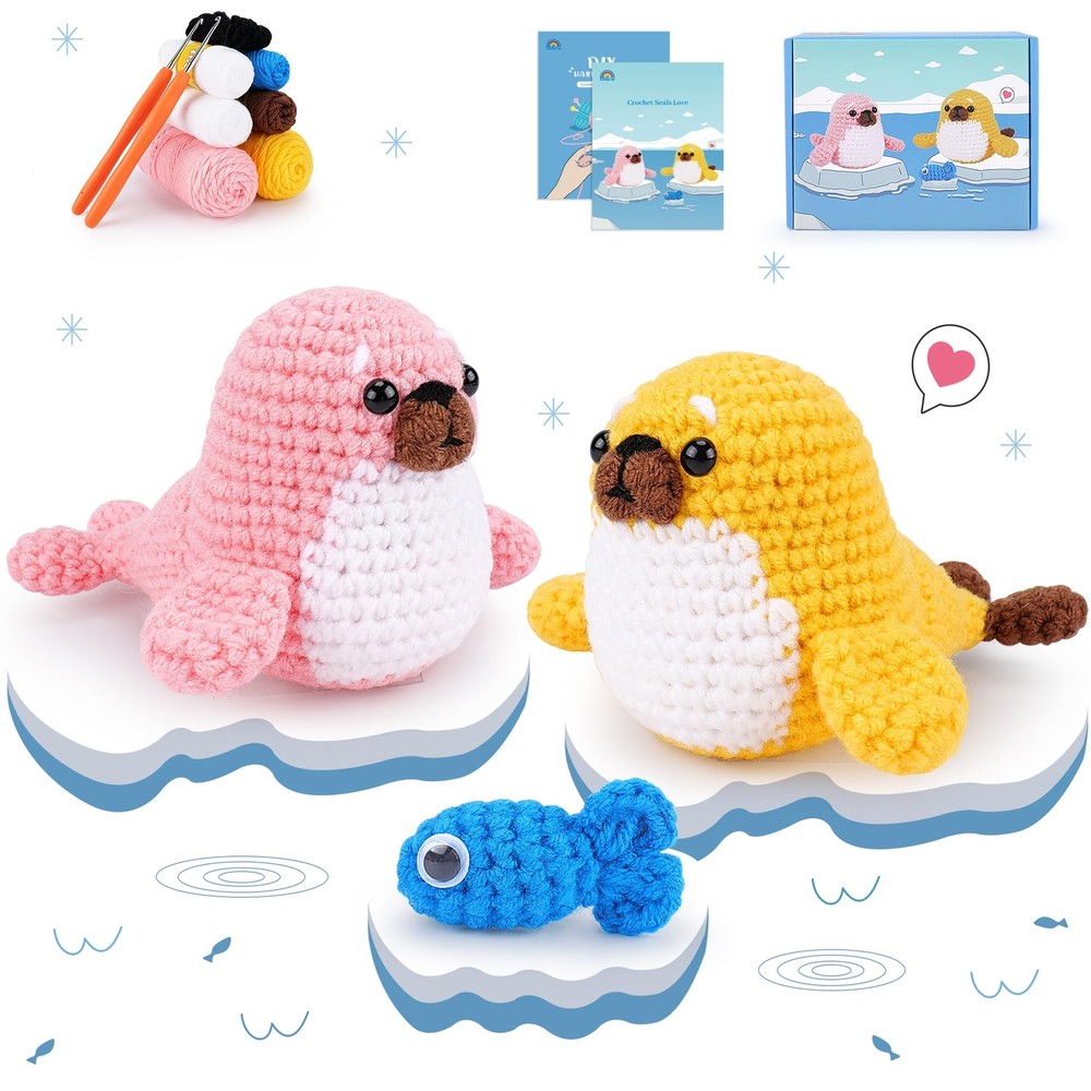 Crochet Kit for Beginners - Seal Crochet Kit with Step-by-Step Video Tutorial...