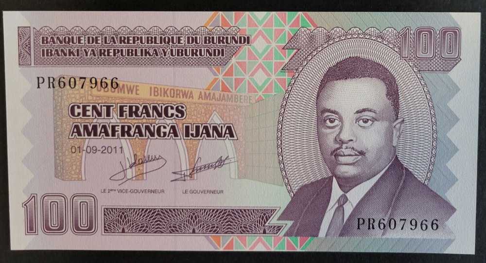 BURUNDI 100 Franks UNCIRCULATED 2011 BANKNOTE,  Multi-Ship Discounts Given