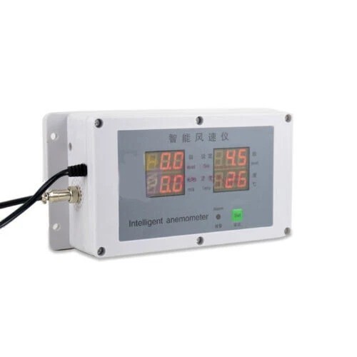 220V Smart Digital Anemometer - Wind Speed Meter with Cup Sensor for Weather-