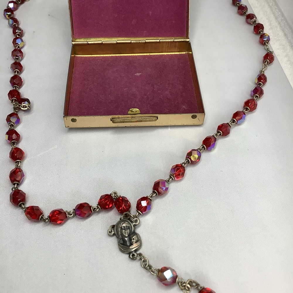 Vintage Rosary With Compact