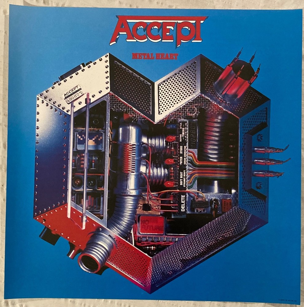 Accept 1985 Promo Poster Metal Heart F