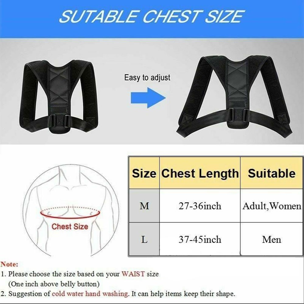 Posture Corrector for Women & Men, Adjustable Back Posture Corrector Breathable