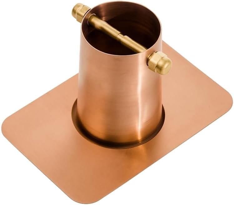 Handcrafted Pure Copper Rain Chain Gutter Adapter with Secure Brass Installation