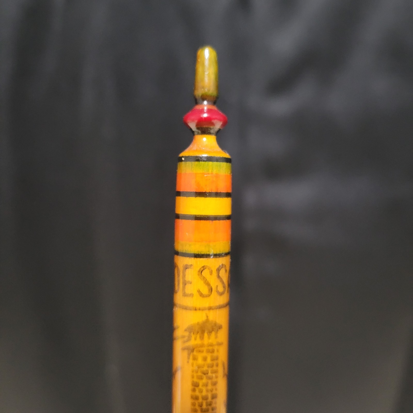 Vintage USSR Odessa Ukraine Souvenir Carved Wooden Ballpoint Pens Lot of 2...