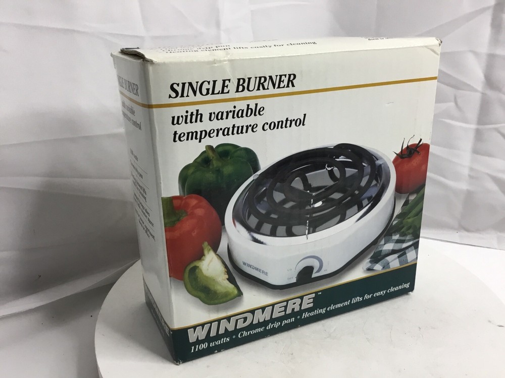 NEW Windmere Single Burner Variable Temperature Control 1100 Watts