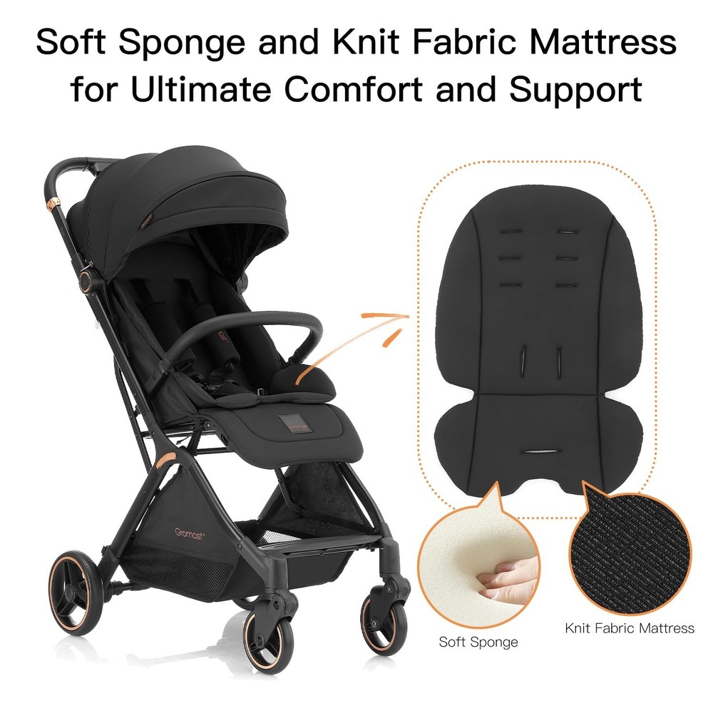 Gravity Folding Baby Stroller - Portable Travel Toddler Stroller w/Adjustable...