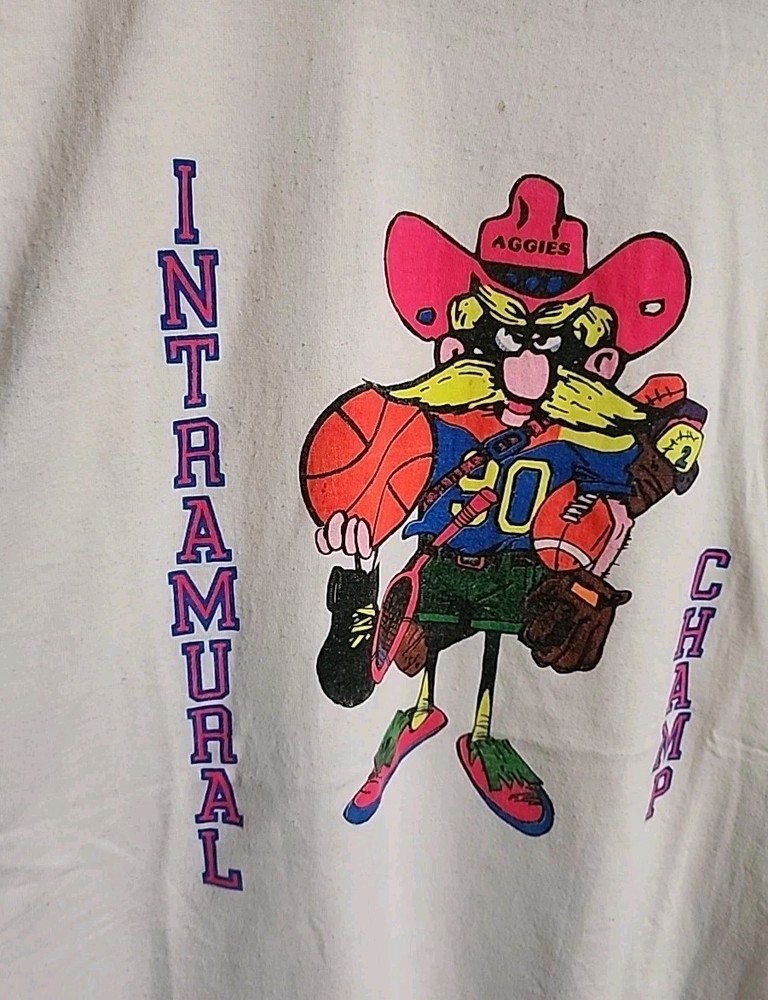Vntg 90's Aggies Intramural Champ Tshirt Size L