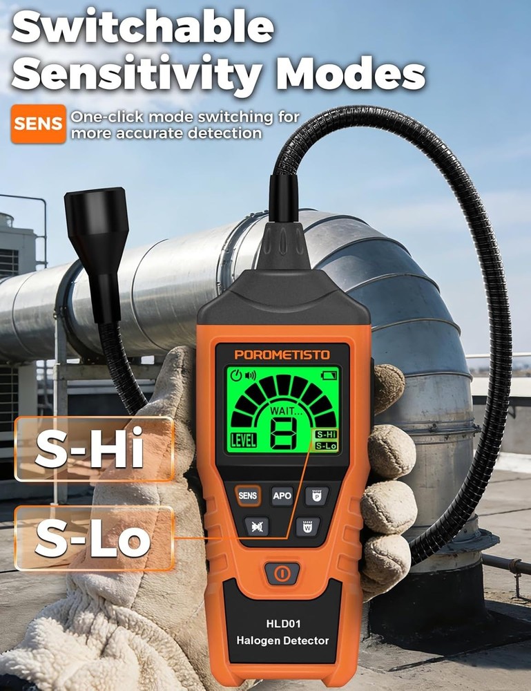 2 in 1 Rechargeable Halogen Detector HVAC ,Detect CFCs,HFCCS,HFCS,HF