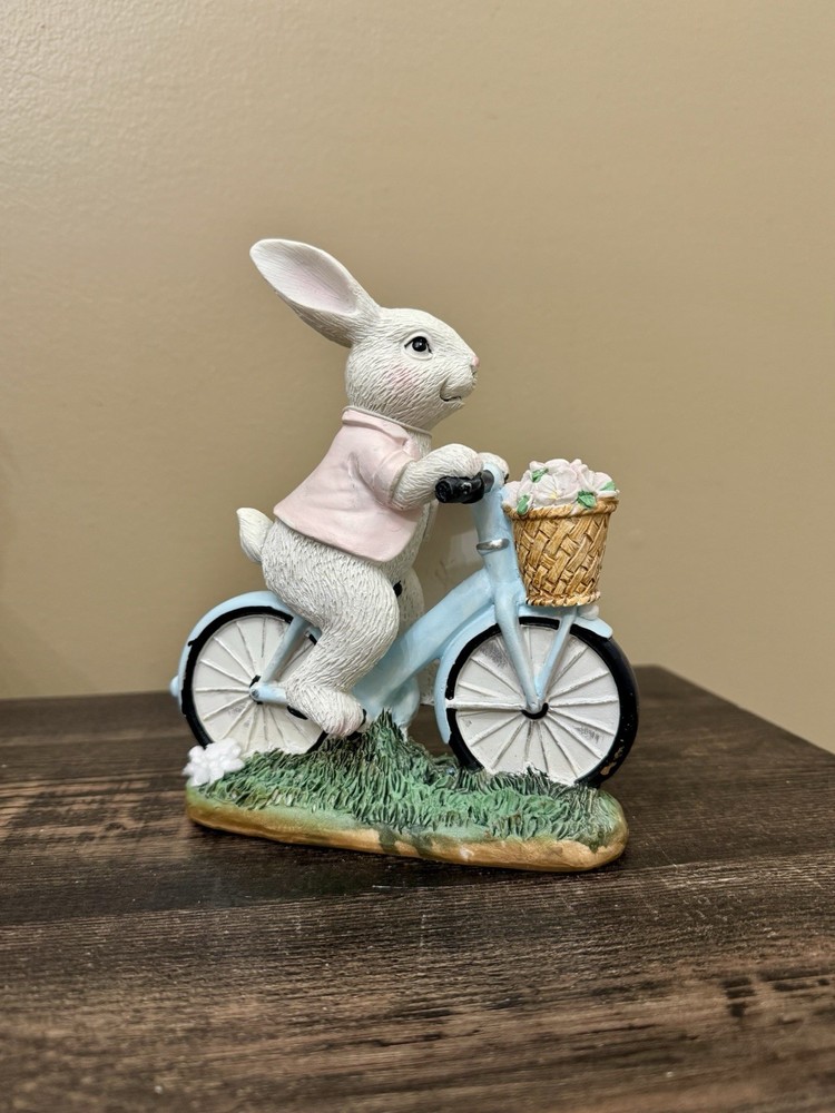 Adorable Bunny On Bicycle Easter