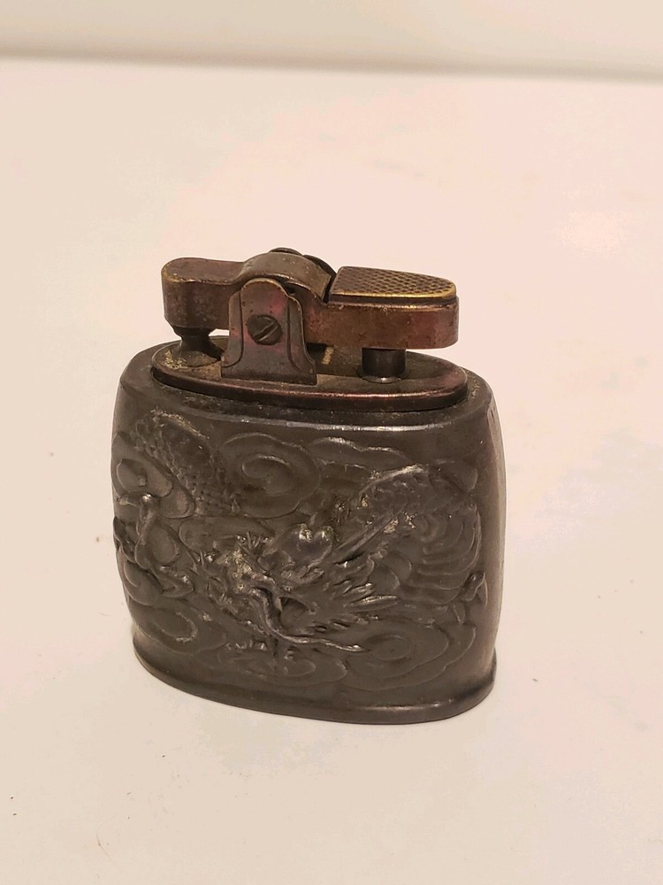 Copper Dragon Lotus Lighter Unsigned