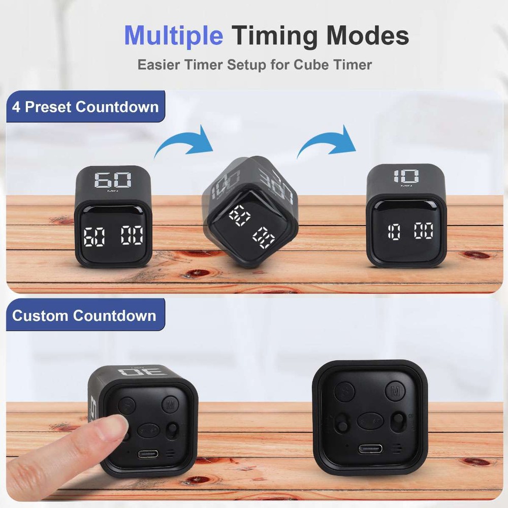 Cube Timer Gravity Sensor Setting Management Flip Timer Game Timer for Exercise
