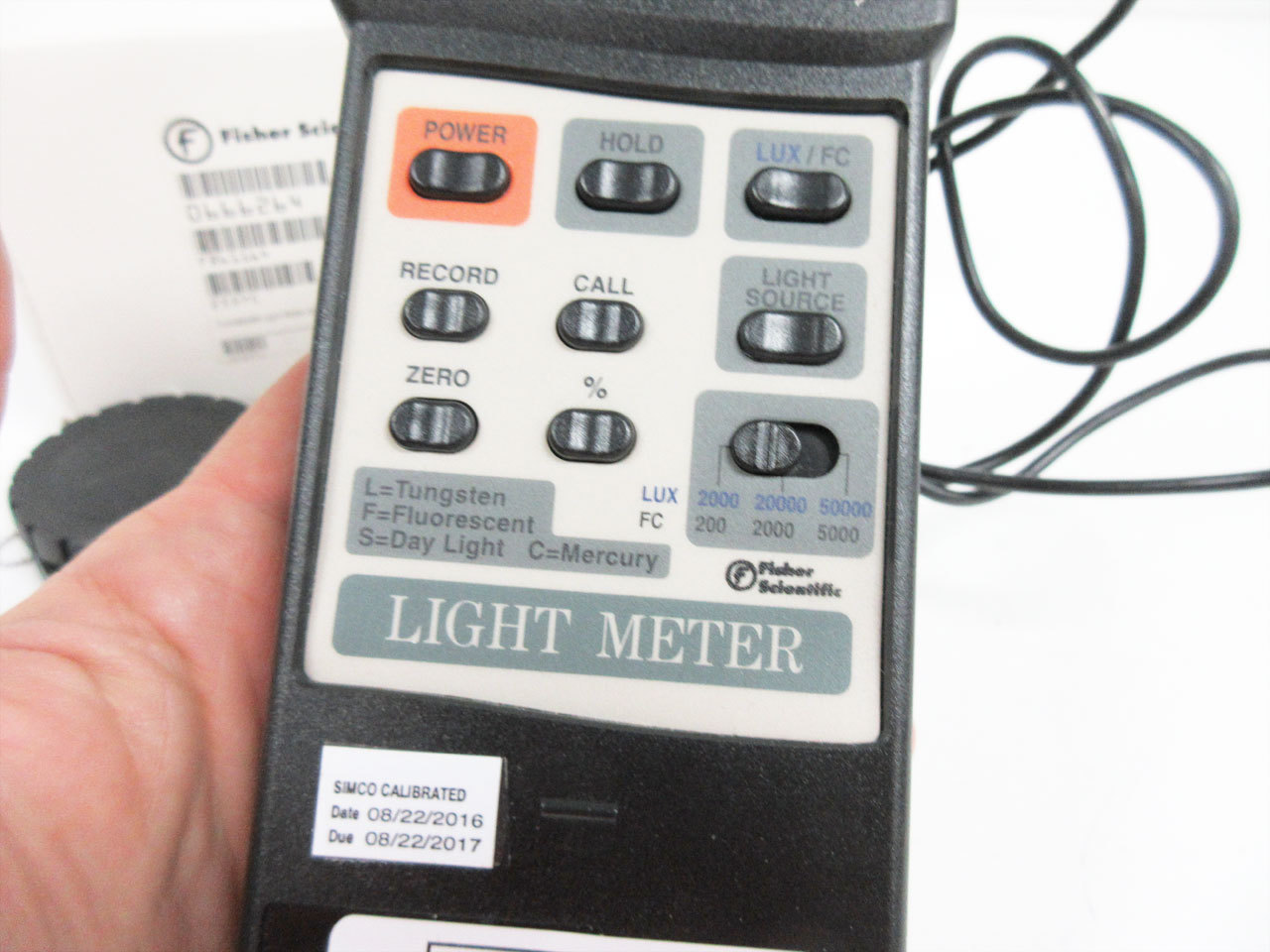 FISHER SCIENTIFIC 0666264 DUAL-DISPLAY LIGHT METER