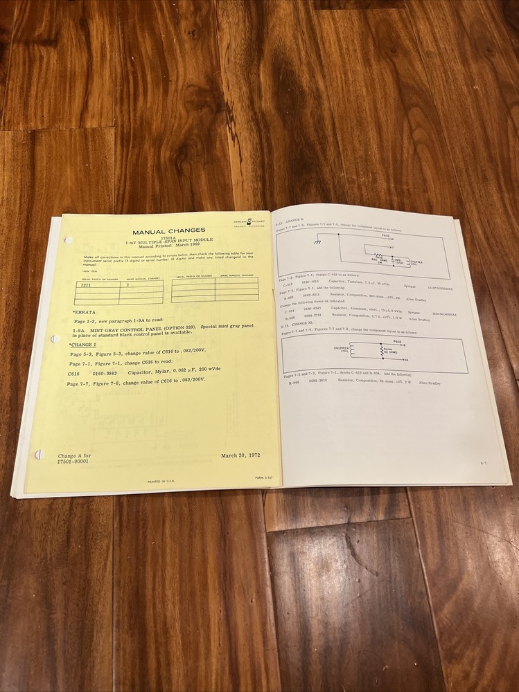 HP 17501A ~ 1 MV Multiple-Span Input Module ~ Operating & Service Manual