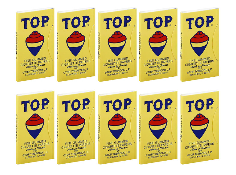 TOP Single Wide Gummed Cigarette Rolling Papers (10 Pack)