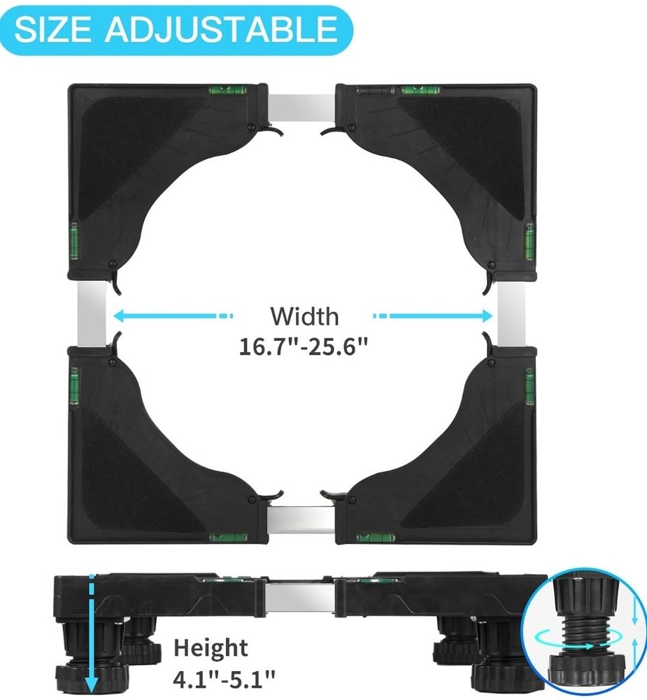 Nefish Mini Fridge Stand Universal Raised Base Adjustable Refrigerator Stands
