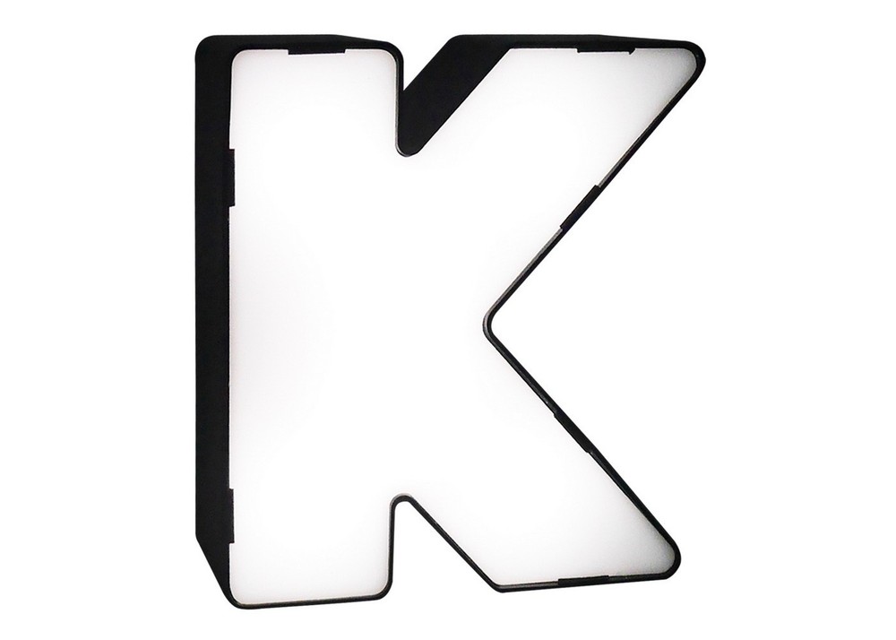 Letter K LED Light 4" Monogram Marquee Mini Tabletop Nightlight w/ 4-Hr Timer