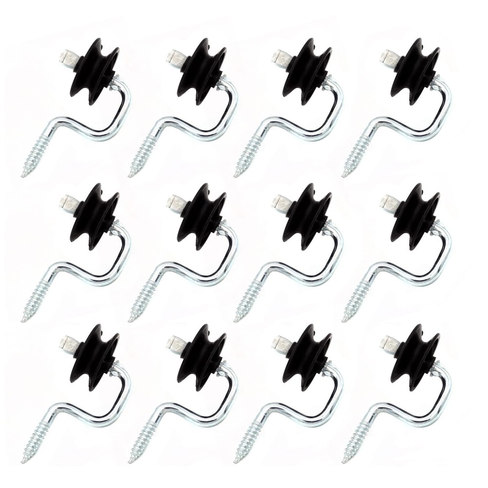 12 Pcs Wood Post Screw-in Corner Bracket with Insulator, Post...